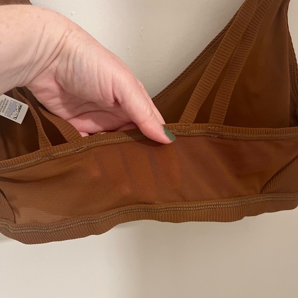 Brown Ribbed Sportsbra - Picture 3 of 9